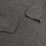 homspun 172-6450 コットン M 七分袖 日本製 Ｔシャツ カットソー チャコールグレー レディース ホームスパン【中古】5-0822M△