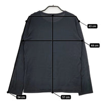 SUNSPEL コットン S 英国製 無地 長袖Ｔシャツ カットソー ロンＴ ブラック レディース サンスペル【中古】5-0822M△