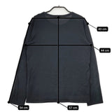 SUNSPEL コットン S 英国製 無地 長袖Ｔシャツ カットソー ロンＴ ブラック レディース サンスペル【中古】5-0822M△