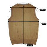 MHL. 595-7261500 コットンリネン ニット プルオーバー ベスト キャメル レディース エムエイチエル【中古】5-0822M△