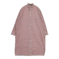 TICCA スクエアBIGシャツ シャツワンピ ストライプ ソメロス SOMELOS ワンピース ワインレッド ホワイト レディース ティッカ【中古】5-1001M∞