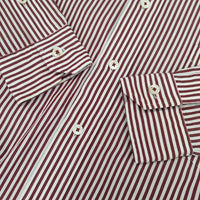 TICCA スクエアBIGシャツ シャツワンピ ストライプ ソメロス SOMELOS ワンピース ワインレッド ホワイト レディース ティッカ【中古】5-1001M∞