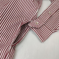 TICCA スクエアBIGシャツ シャツワンピ ストライプ ソメロス SOMELOS ワンピース ワインレッド ホワイト レディース ティッカ【中古】5-1001M∞
