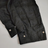 CINOH リネン Vネック シアー 19sst044 日本製 サイズ36 ブラウス シャツ ブラック レディース チノ【中古】5-0801M△