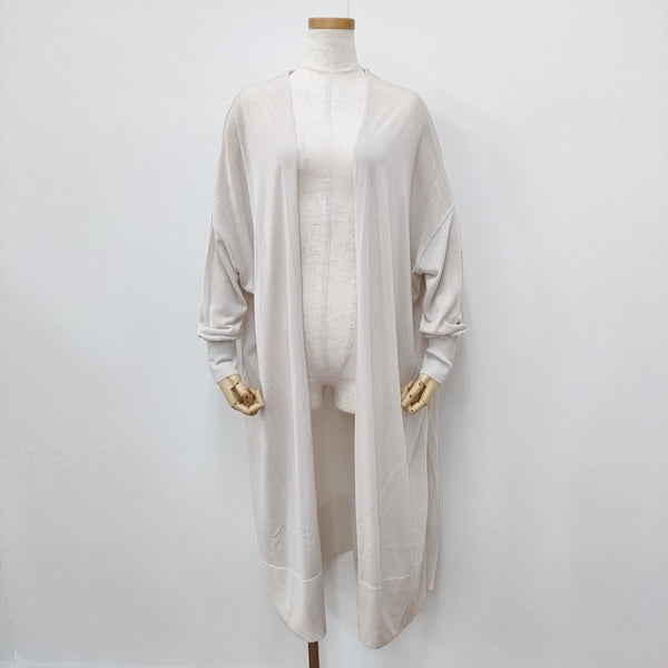 MUSE de Deuxieme Classe 定価20900円 ロング丈 カーディガン ライトベージュ レディース ミューズドゥドゥーズィエムクラス【中古】5-0811M◎