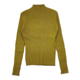 Jena espace merveilleux ボタンデザイン リブ セーター ニット カーキ レディース ジェナエスパスメルヴェイユ【中古】5-1208T∞