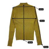 Jena espace merveilleux ボタンデザイン リブ セーター ニット カーキ レディース ジェナエスパスメルヴェイユ【中古】5-1208T∞