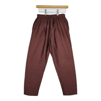 B:MING by BEAMS 93-23-0386-462 イージーパンツ 総柄 キュプラ パンツ エンジ ブラウン レディース ビーミングバイビームス【中古】5-0801M△