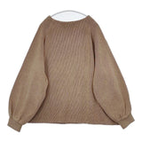 nest Robe クォーターゲージニット 01214-1103 コットン セーター ニット 21AW ライトブラウン レディース ネストローブ【中古】5-1208M∞