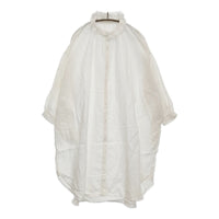 nest Robe ラミーファナージュロングチュニック フリルカラー 01201-1020 ワンピース ホワイト レディース ネストローブ【中古】5-0716M♪