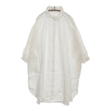 nest Robe ラミーファナージュロングチュニック フリルカラー 01201-1020 ワンピース ホワイト レディース ネストローブ【中古】5-0716M♪