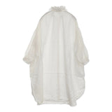 nest Robe ラミーファナージュロングチュニック フリルカラー 01201-1020 ワンピース ホワイト レディース ネストローブ【中古】5-0716M♪