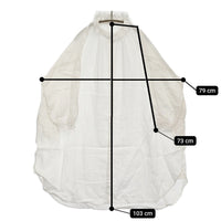 nest Robe ラミーファナージュロングチュニック フリルカラー 01201-1020 ワンピース ホワイト レディース ネストローブ【中古】5-0716M♪
