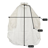 nest Robe ラミーファナージュロングチュニック フリルカラー 01201-1020 ワンピース ホワイト レディース ネストローブ【中古】5-0716M♪