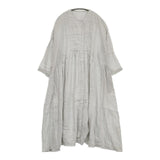nest Robe 製品染め 01201-1441 リネンフロントオープンギャザー ワンピース ライトブルー系 レディース ネストローブ【中古】5-1001M∞