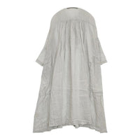 nest Robe 製品染め 01201-1441 リネンフロントオープンギャザー ワンピース ライトブルー系 レディース ネストローブ【中古】5-1001M∞