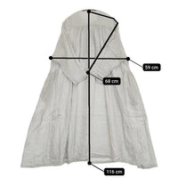 nest Robe 製品染め 01201-1441 リネンフロントオープンギャザー ワンピース ライトブルー系 レディース ネストローブ【中古】5-1001M∞