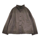 nest Robe スーピマコットンスタンドカラージャケット 染め加工 01193-1325 定価29000円 グレー レディース ネストローブ【中古】5-1026M♪