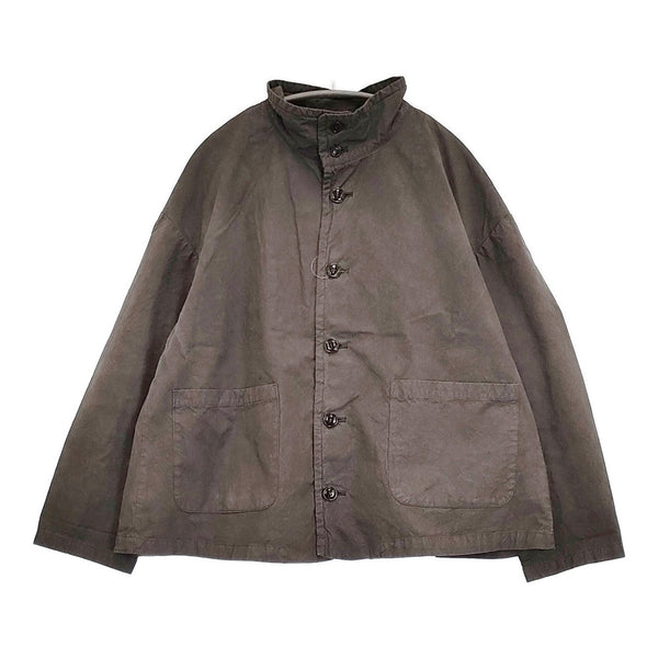 nest Robe スーピマコットンスタンドカラージャケット 染め加工 01193-1325 定価29000円 グレー レディース ネストローブ【中古】5-1026M♪