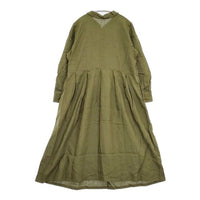 nest Robe リネンドレス 後染め 01184-1141 ギャザー ワンピース グリーン レディース ネストローブ【中古】5-1001M∞