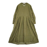 nest Robe リネンドレス 後染め 01184-1141 ギャザー ワンピース グリーン レディース ネストローブ【中古】5-1001M∞