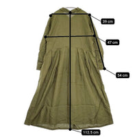 nest Robe リネンドレス 後染め 01184-1141 ギャザー ワンピース グリーン レディース ネストローブ【中古】5-1001M∞