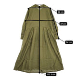 nest Robe リネンドレス 後染め 01184-1141 ギャザー ワンピース グリーン レディース ネストローブ【中古】5-1001M∞