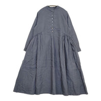 nest Robe 後染めリネンドレス High thread count linen classy dress 01191-1097 ワンピース ブルー レディース ネストローブ【中古】5-1001M∞