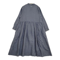 nest Robe 後染めリネンドレス High thread count linen classy dress 01191-1097 ワンピース ブルー レディース ネストローブ【中古】5-1001M∞