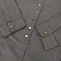 nest Robe 後染めリネンドレス High thread count linen classy dress 01191-1097 ワンピース ブルー レディース ネストローブ【中古】5-1001M∞