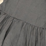 nest Robe 後染めリネンドレス High thread count linen classy dress 01191-1097 ワンピース ブルー レディース ネストローブ【中古】5-1001M∞