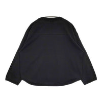 BLUE LAKE MARKET アメリカンドライ天竺 切替ヘムラウンド プリントTee 定価7590円 長袖Ｔシャツ カットソー ロンＴ ブラック レディース ブルーレイクマーケット【中古】5-0924M∞
