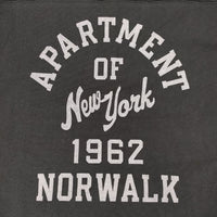 BLUE LAKE MARKET アメリカンドライ天竺 切替ヘムラウンド プリントTee 定価7590円 長袖Ｔシャツ カットソー ロンＴ ブラック レディース ブルーレイクマーケット【中古】5-0924M∞