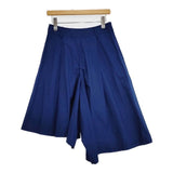 SI-HIRAI ワイドパンツ CHSS17-3514 コットン アシンメトリー キュロット ブルー レディース スーヒライ【中古】5-1204M∞