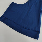 SI-HIRAI ワイドパンツ CHSS17-3514 コットン アシンメトリー キュロット ブルー レディース スーヒライ【中古】5-1204M∞