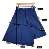 SI-HIRAI ワイドパンツ CHSS17-3514 コットン アシンメトリー キュロット ブルー レディース スーヒライ【中古】5-1204M∞