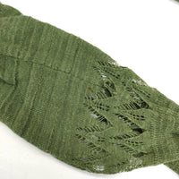 iliann loeb 透かし編み ロング丈 132114 コットン 日本製 カーディガン グリーン レディース イリアンローブ【中古】5-0822M△