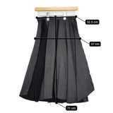 Mando テンセル ロングスカート グレー ブラック レディース マンド【中古】5-1129T∞