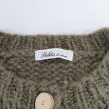 Bilitis dix-sept ans モヘヤ カーディガン カーキ レディース ビリティス ディ セッタン【中古】5-1125T◎