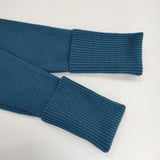 CLANE 11106-1172 SLANT CUT KNIT TOPS サイドスリット リブ ウール混 セーター ニット ライトブルー レディース クラネ【中古】5-1111T△