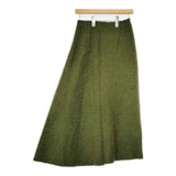 near.nippon ウール モヘヤ ロングスカート カーキ レディース ニアーニッポン【中古】5-1129T∞