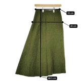 near.nippon ウール モヘヤ ロングスカート カーキ レディース ニアーニッポン【中古】5-1129T∞