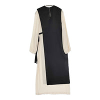 CLANE 10112-5042 3WAY THIN PLEAT ONE PIECE プリーツ ワンピース ベージュ ブラック レディース クラネ【中古】5-0822M△