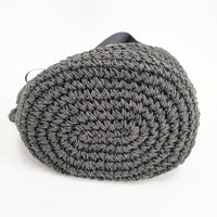 Bilitis dix-sept ans ペーパークロス Woven Bag Mサイズ かごバッグ ブラック レディース ビリティス ディ セッタン【中古】5-0809S◎