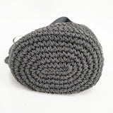 Bilitis dix-sept ans ペーパークロス Woven Bag Mサイズ かごバッグ ブラック レディース ビリティス ディ セッタン【中古】5-0809S◎