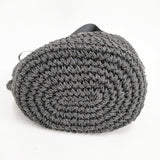 Bilitis dix-sept ans ペーパークロス Woven Bag Mサイズ かごバッグ ブラック レディース ビリティス ディ セッタン【中古】5-0809S◎