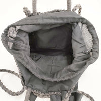 Bilitis dix-sept ans ペーパークロス Woven Bag Mサイズ かごバッグ ブラック レディース ビリティス ディ セッタン【中古】5-0809S◎