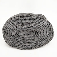 Bilitis dix-sept ans ペーパークロス Woven Bag Lサイズ かごバッグ ブラック レディース ビリティス ディ セッタン【中古】5-0809S◎