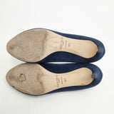 JIMMY CHOO スウェード ラウンドトゥ 38.5 パンプス ネイビー レディース ジミーチュウ【中古】5-1119T◎