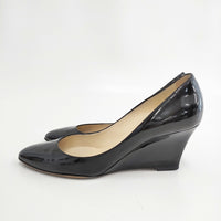 JIMMY CHOO エナメル サイズ38.5 パンプス ブラック レディース ジミーチュウ【中古】5-0904G◎